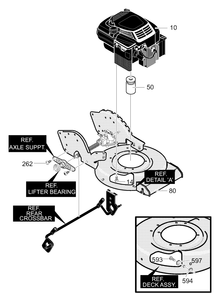 Part Location Diagram of 671377-860 Briggs and Stratton Frame Assembly